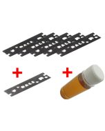 Pack 48mm : 5 chrome blades + 1 carbide blade + special oil